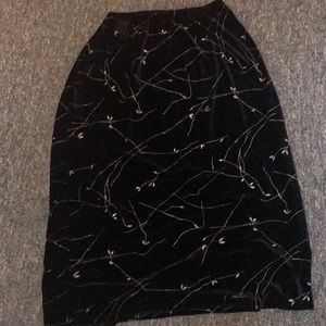 Velvet silver skirt
